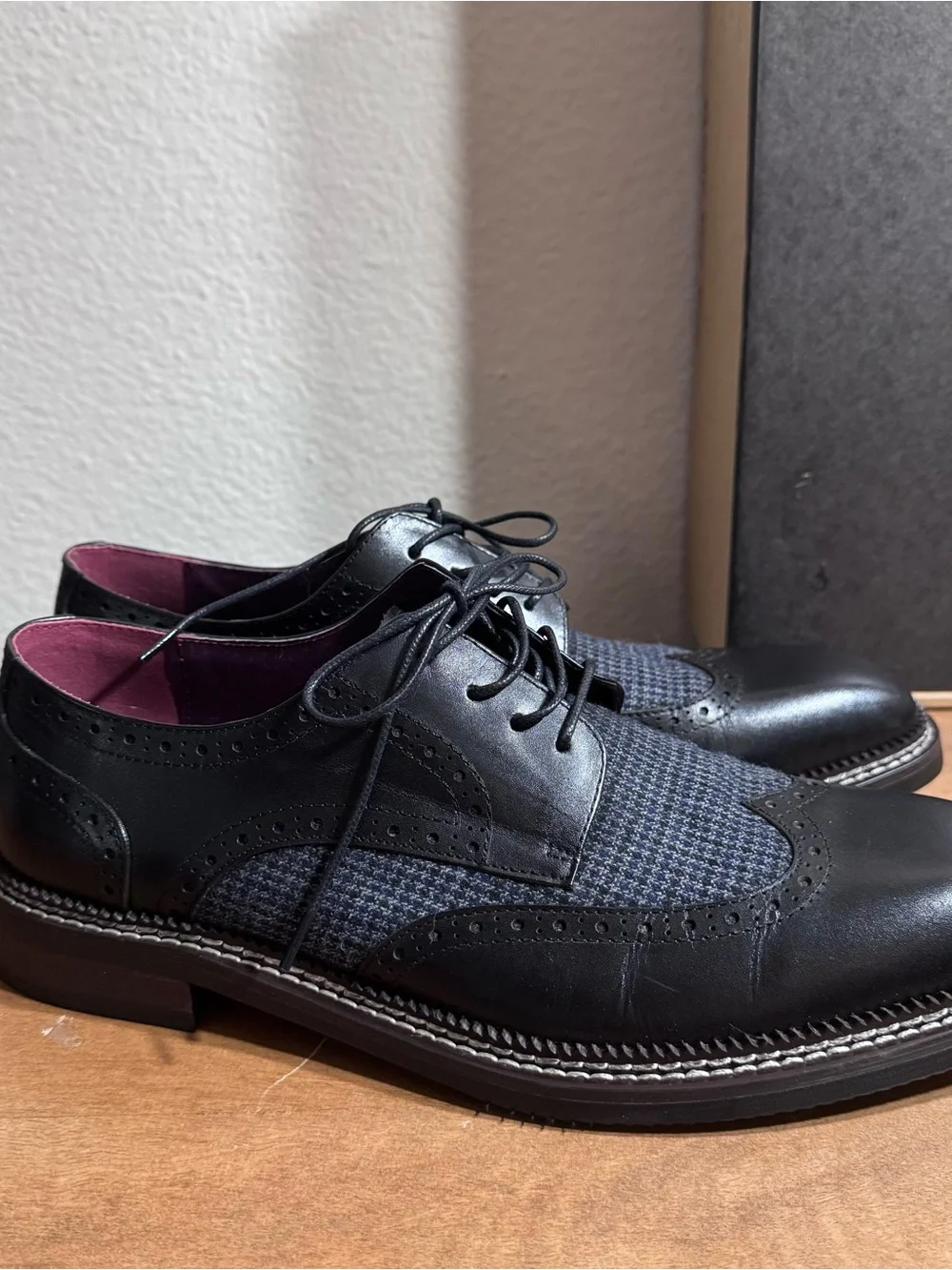 Brand New VINTAGE FOUNDRY Wilfred Mixed Media Derby Shoes